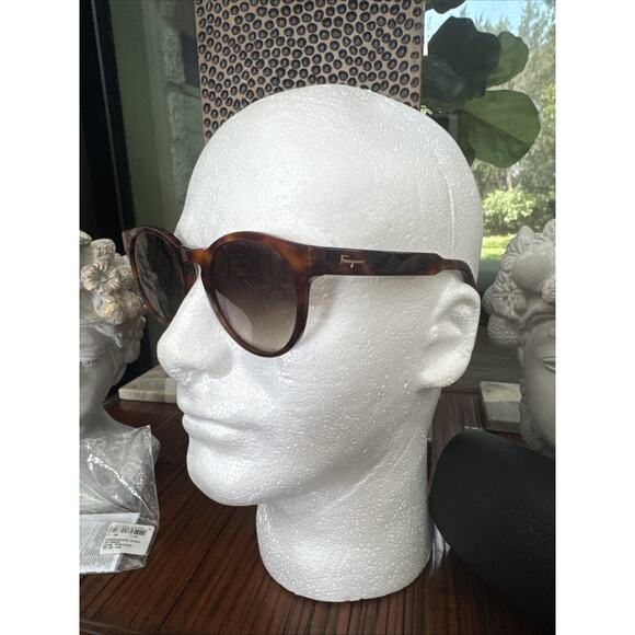 New Ferragamo Women\'s 52mm Havana Brown Tortoise She’ll Sunglasses SF1068S-240 main image 10